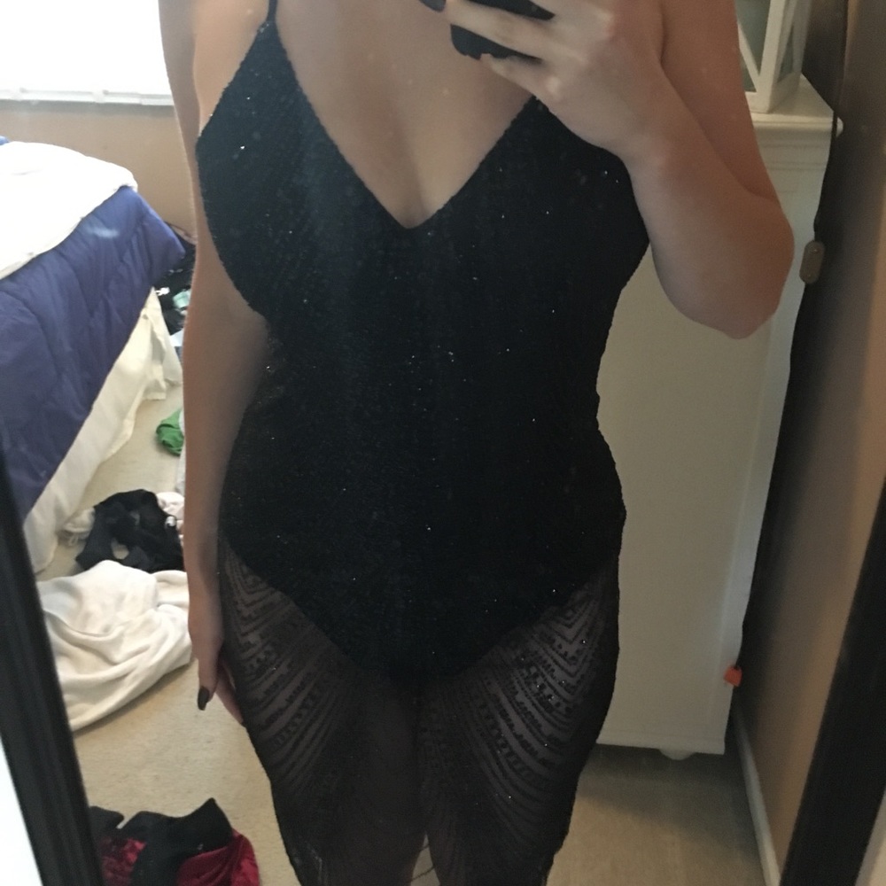 Sparkly black dress